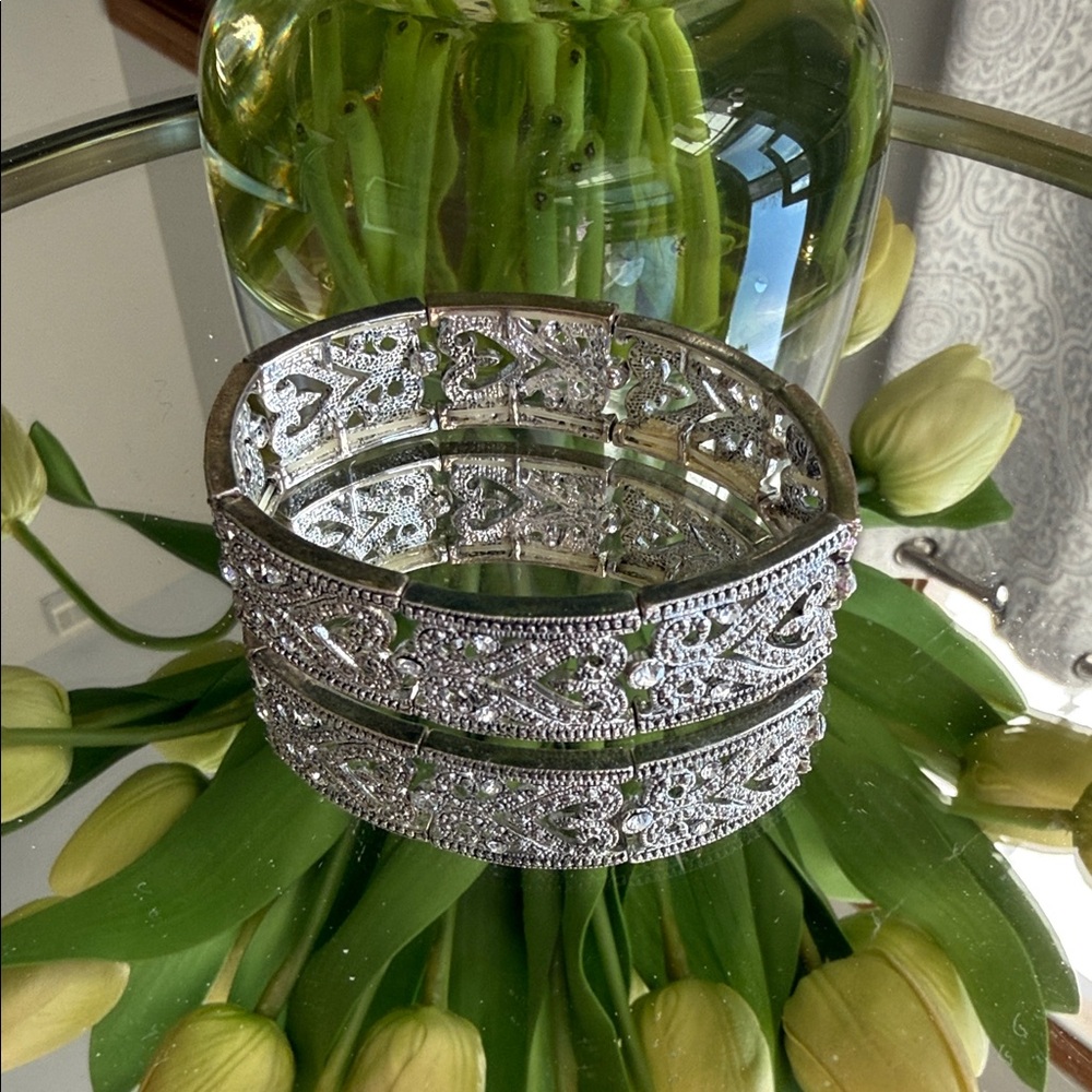 Crystal and Silver Bracelet